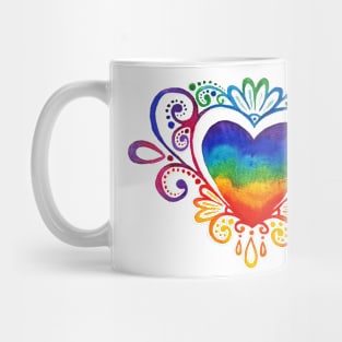 Rainbow Heart Mug